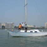 Sameer in Mumbai for India's first solo circumnavigator Dilip Donde